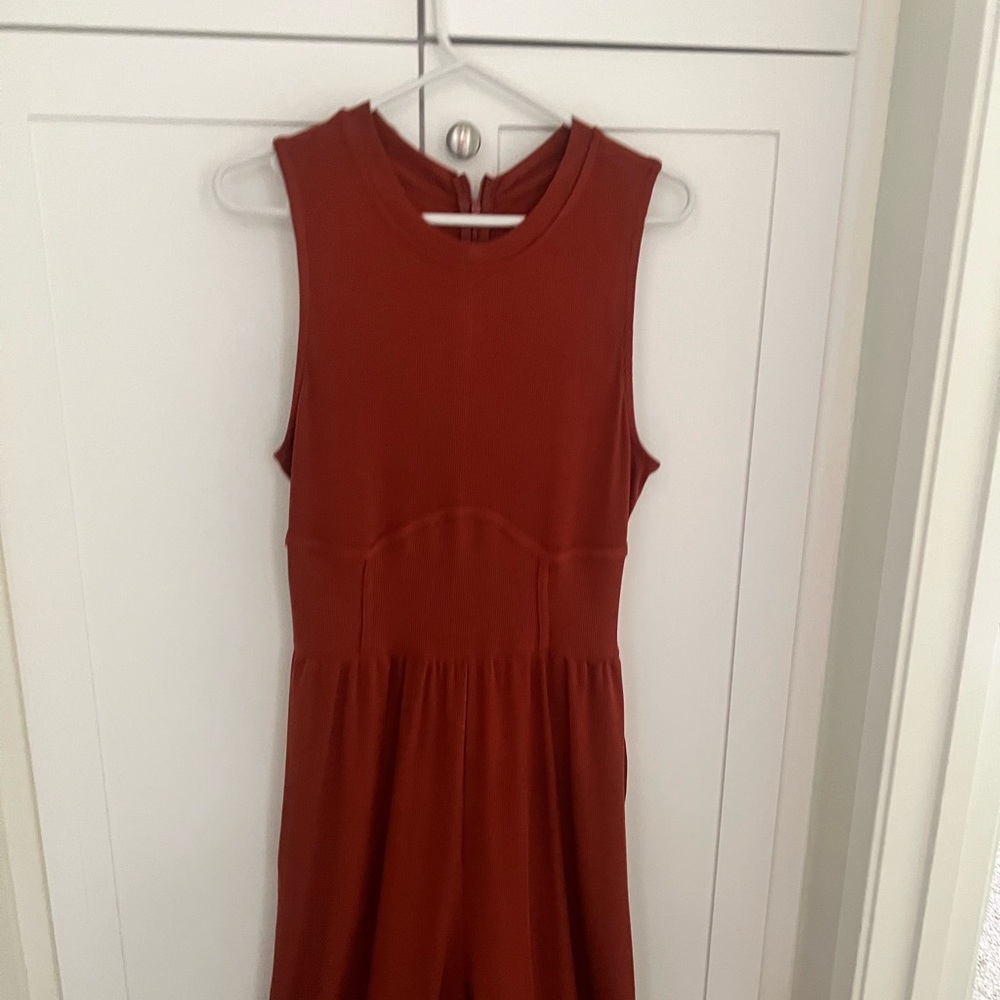 Rust Sleeveless Jumpsuit